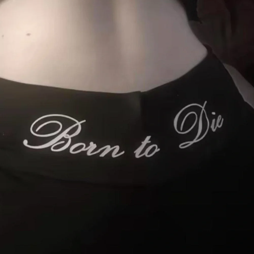Victorias Black Born to Die Shorts Black white To Die Spandex Secret Booty Short - Picture 3 of 3